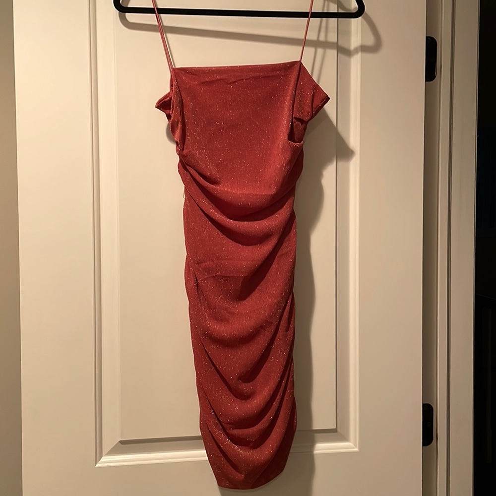 Mauve Sparkly Body-con Dress